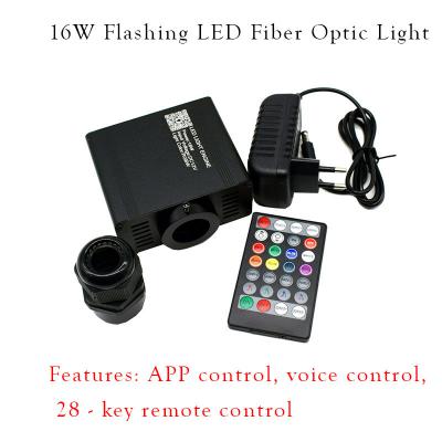16W flashing fiber optic light